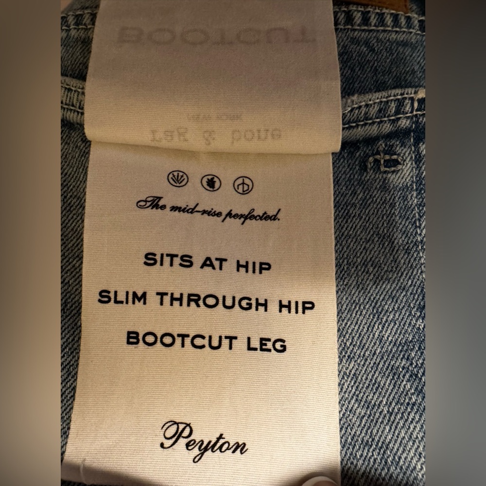 NWT Rag & Bone Peyton Mid-Rise Blue Bootcut Jeans 31/30 - Picture 2 of 10